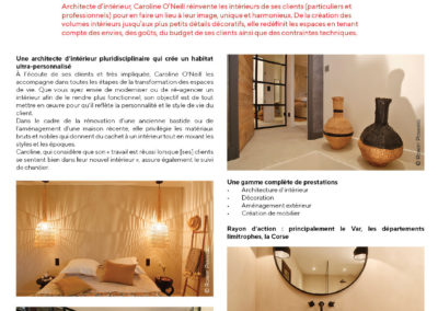 Press article in Maison & Jardin about our agency