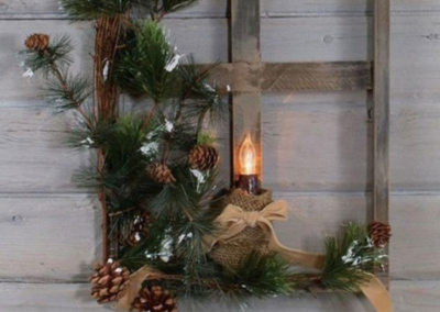 Original Christmas wall decoration with lighting