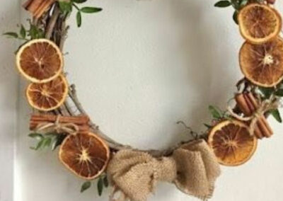 orange wreaths to make yourself for Christmas decoration