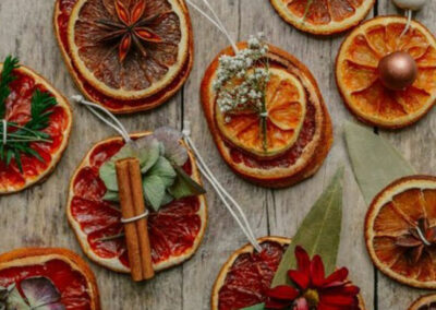 Christmas decoration and orange