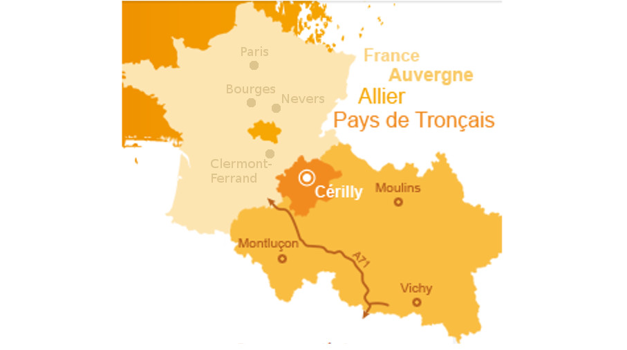 localisation de l'agence en Auvergne
