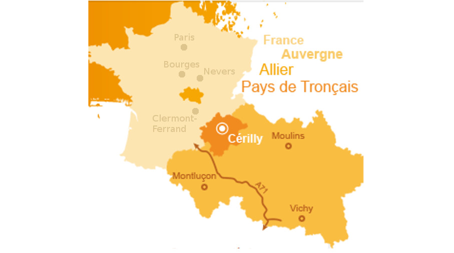 localisation-agence-allier localisation de l'agence en Auvergne