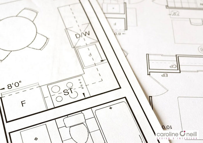 plan d'architectère d'intérieur pour un chantier à Ramatuelle dans le Var