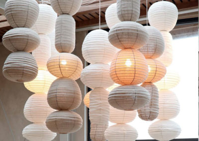 suspension en papier japonais par grappe