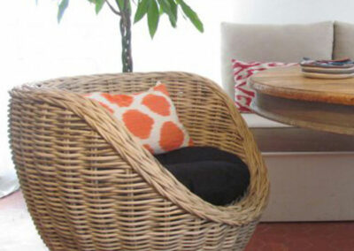 hygge trend rattan armchair