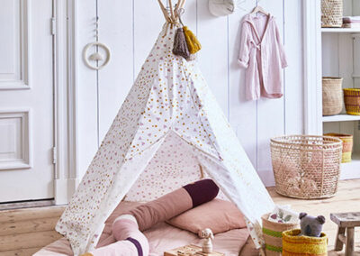a teepee that serves as a nice play area